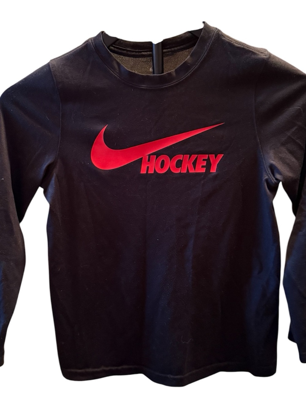 Nike Hockey Dri-FIT Youth Small Black Long Sleeve Athletic Shirt